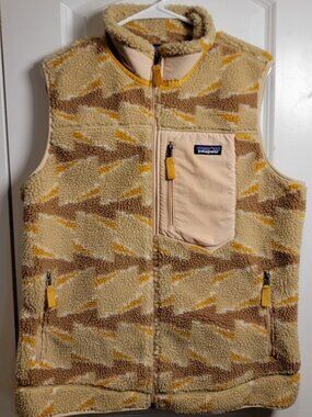 Patagonia Women’s Classic Retro-X Vest XL Take Root Natural Sherpa Fleece